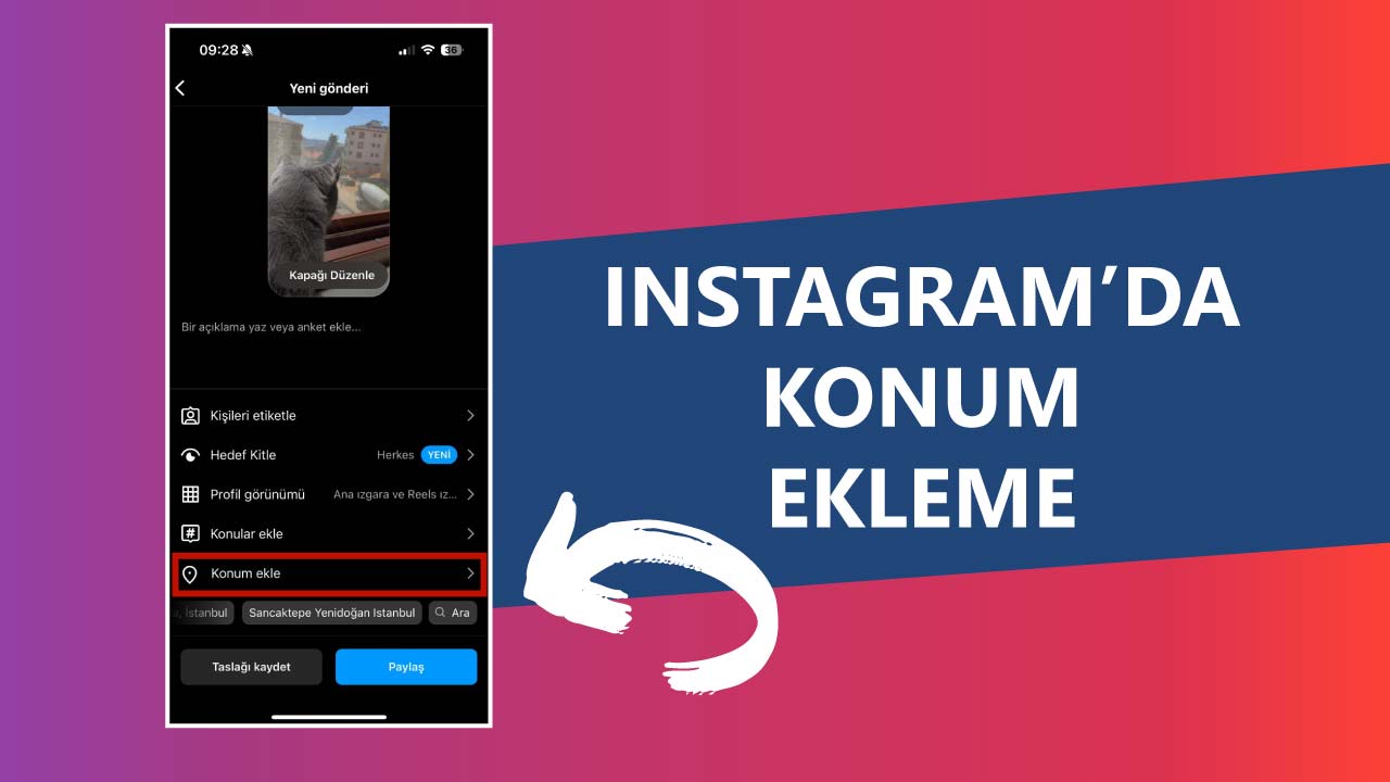 Instagram'da Konum Ekleme